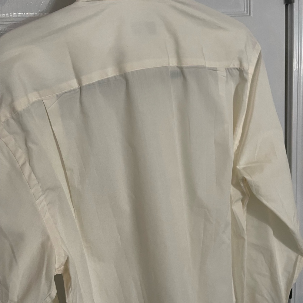 Modena Button Down Off White/Pale Yellow - image 3